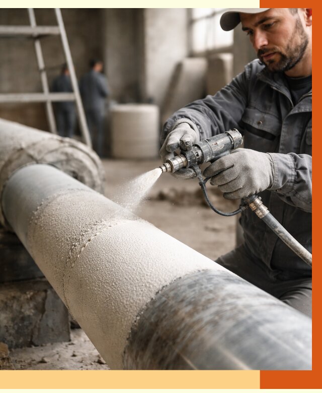 Утепление труб жидкой теплоизоляцией в Рославле от 7707 руб. под ключ | ТепломастерРлв