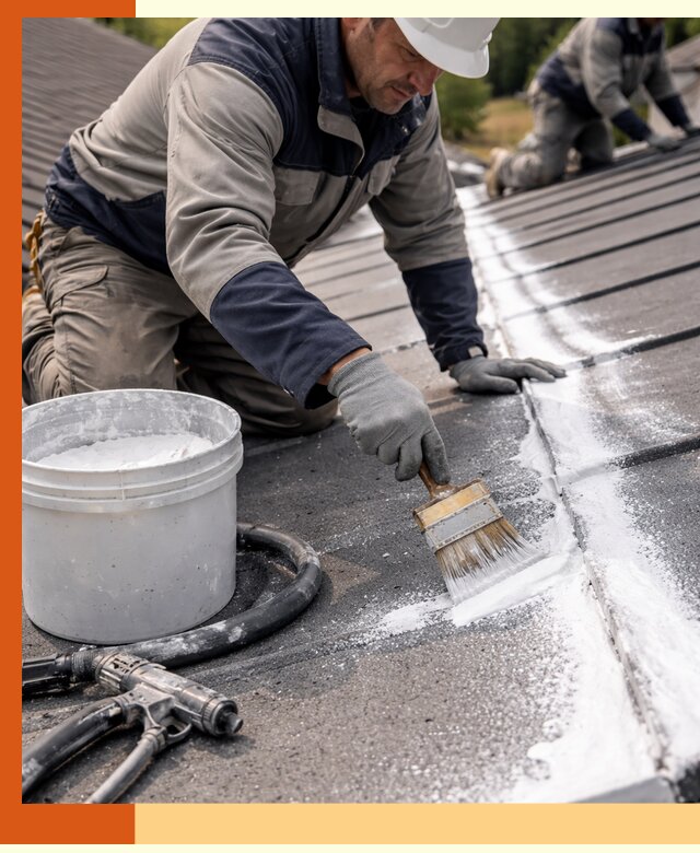 Утепление кровли жидкой теплоизоляцией в Рославле