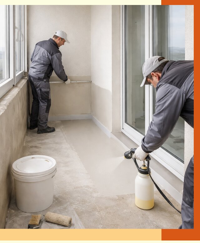 Утепление балкона жидкой теплоизоляцией в Рославле от 5909 руб./м2 | ТепломастерРлв