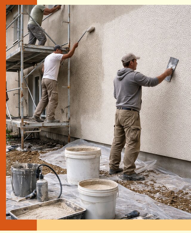 Утепление фасада жидкой пробкой в Рославле