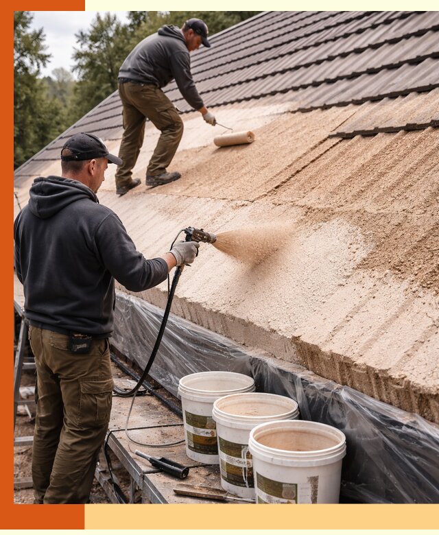 Утепление кровли жидкой пробкой в Рославле для домов и зданий