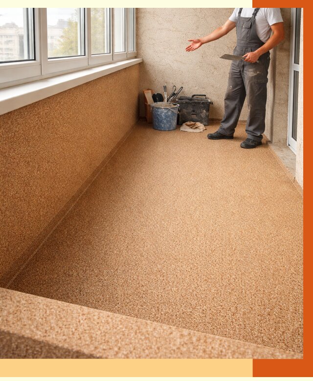 Утепление балкона жидкой пробкой в Рославле от 3751 руб/м² под ключ | ТепломастерРлв