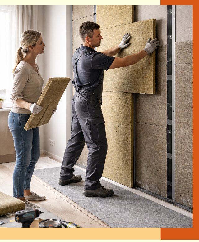 Профессиональная шумоизоляция квартиры в Рославле от 7707 руб. за м2 | ТепломастерРлв