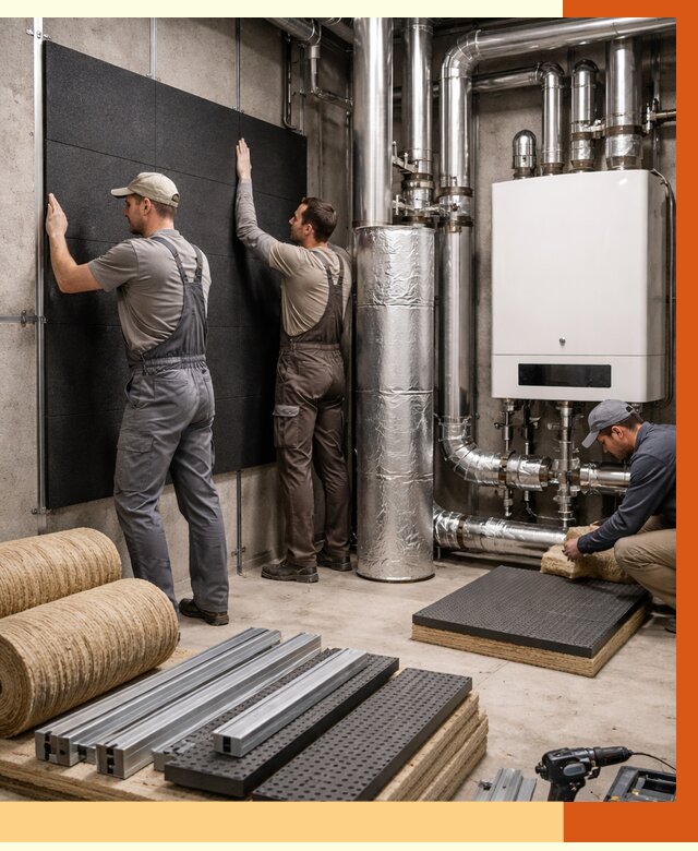 Шумоизоляция котельной в Рославле от 6679 руб. под ключ | Профессиональная звукоизоляция — ТепломастерРлв