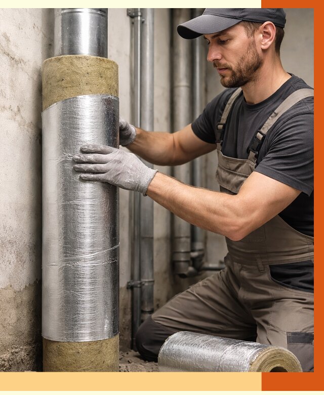 Шумоизоляция труб в Рославле от 1233 руб. — шумоподавление и звукоизоляция труб | ТепломастерРлв