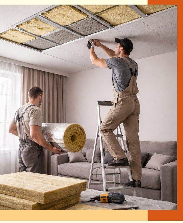 Шумоизоляция потолка в Рославле от 2312 руб. под ключ | Профессионально — ТепломастерРлв