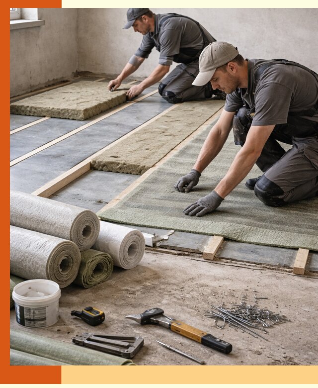 Шумоизоляция пола в Рославле — профессиональная звукоизоляция помещений