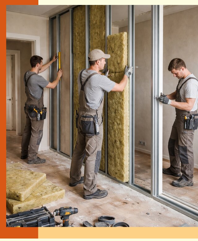 Шумоизоляция межкомнатных перегородок в Рославле эффективно и надёжно