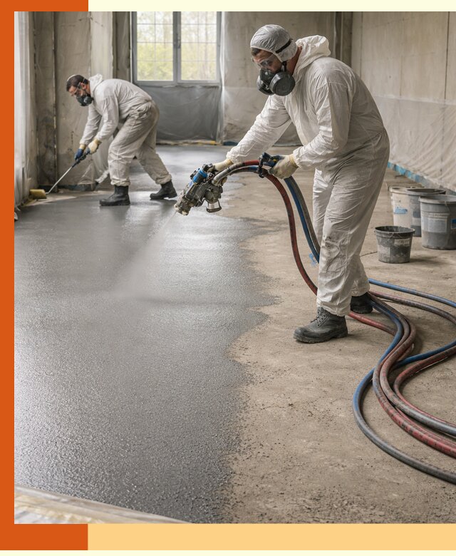 Гидроизоляция полимочевиной полов и конструкций в Рославле