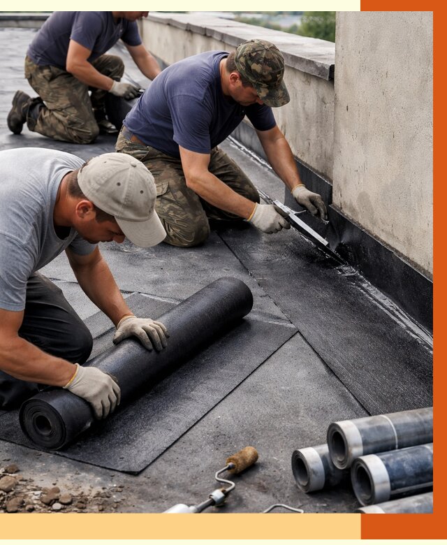 Гидроизоляция кровли в Рославле от 4624 руб. — профессиональная гидроизоляция крыши | ТепломастерРлв