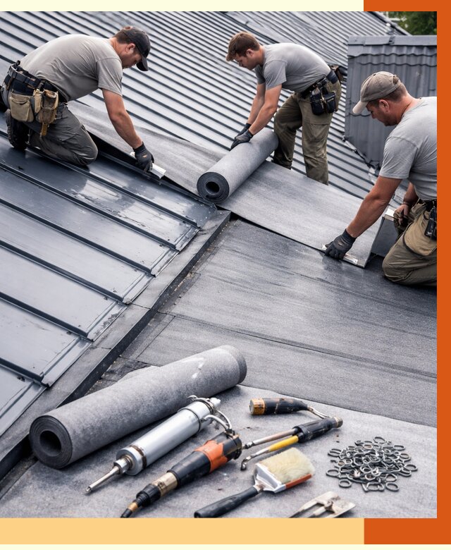 Гидроизоляция металлической кровли полимочевиной в Рославле от 8735 руб. | ТепломастерРлв