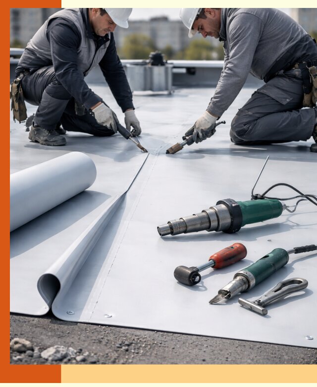 Гидроизоляция мембранной кровли в Рославле: монтаж и ремонт быстро