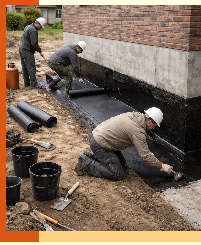 Гидроизоляция фундамента в Рославле: надежная защита строений