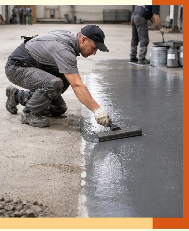 Гидроизоляция промышленного пола в Рославле от 1233 руб./м2 — ТепломастерРлв специалисты под ключ