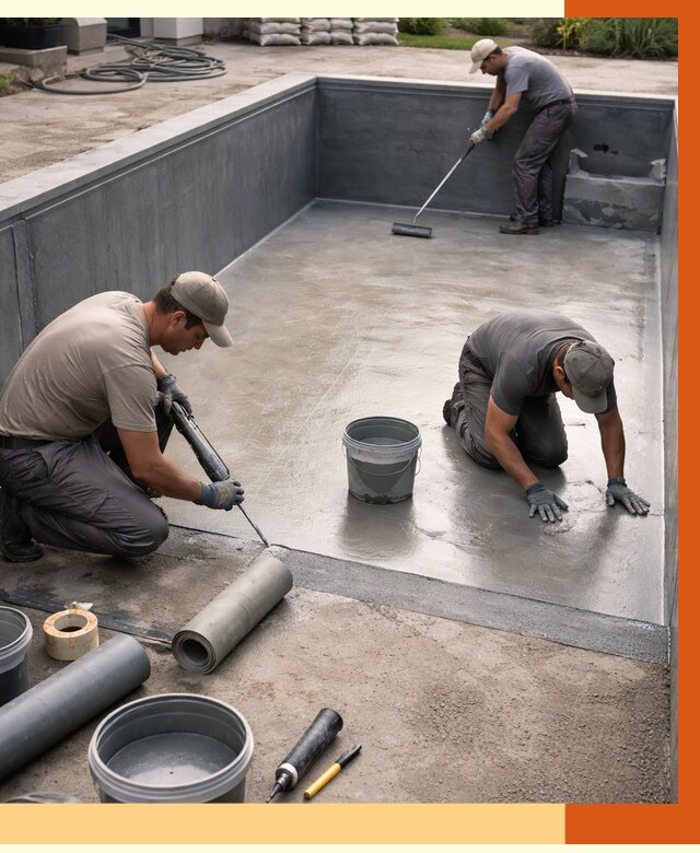 Профессиональная гидроизоляция бассейна в Рославле от 6679 руб. за м2 | ТепломастерРлв