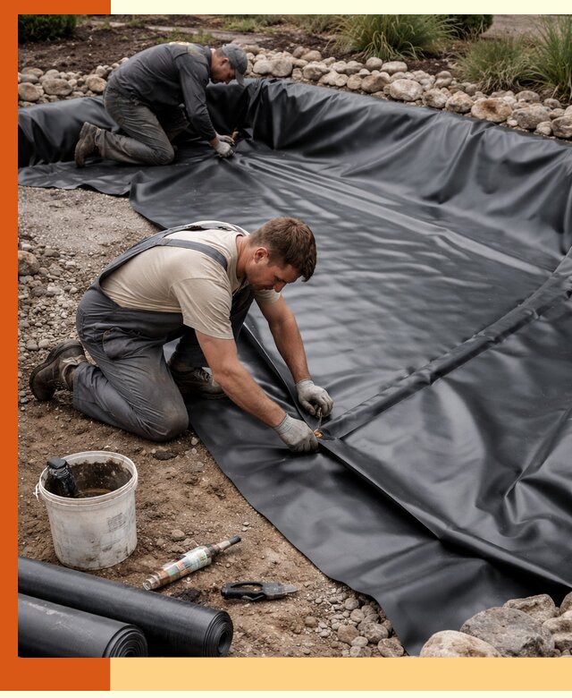 Гидроизоляция пруда в Рославле: надежная защита и герметизация