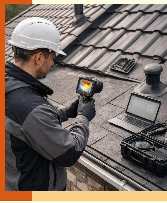 Тепловизионное обследование кровли в Рославле для выявления дефектов