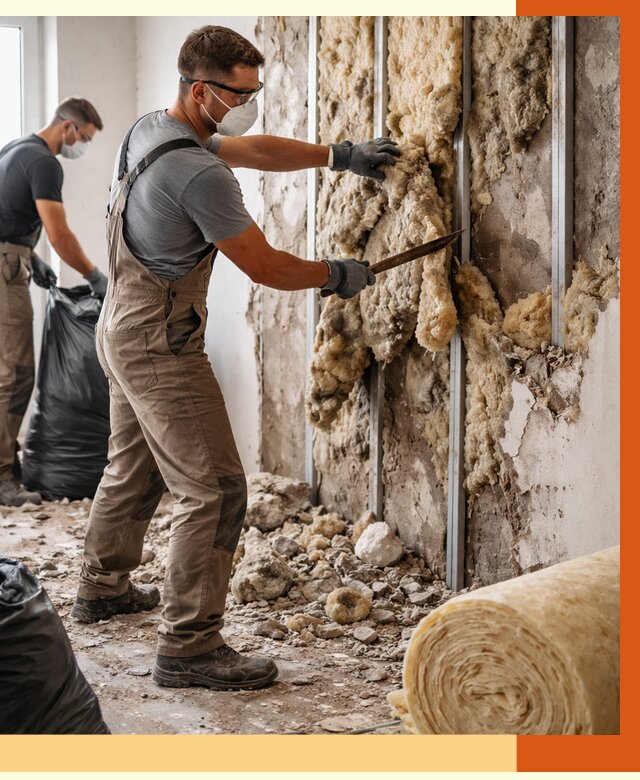 Демонтаж старого утеплителя в Рославле от 3597 руб. — работы под ключ | ТепломастерРлв