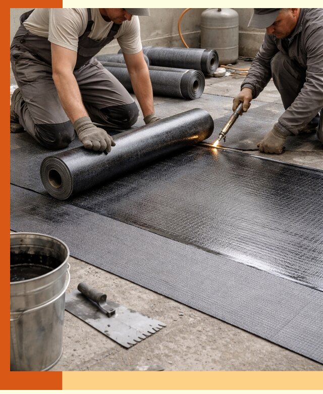 Монтаж гидроизоляционной мембраны в Рославле для зданий и конструкций