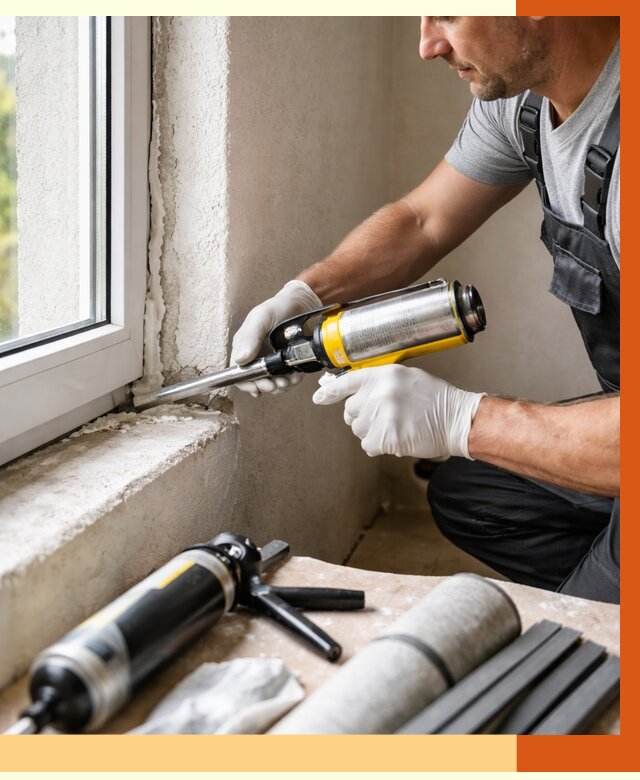 Герметизация стыков и примыканий в Рославле от 1233 руб. под ключ | ТепломастерРлв