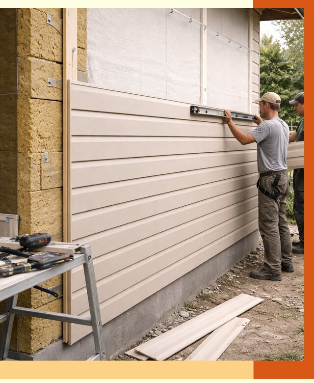 Монтаж сайдинга после утепления в Рославле от 1901 руб. — обшивка и облицовка | ТепломастерРлв